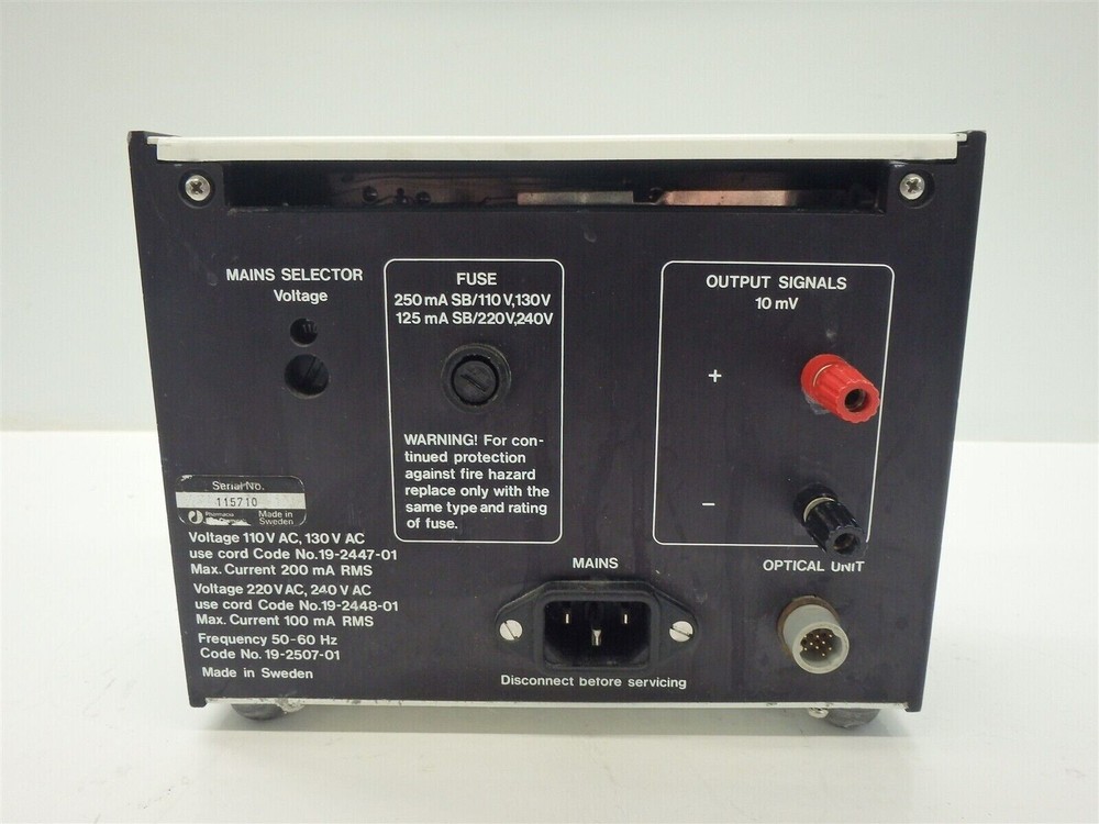 Pharmacia UV-1 Single Path Monitor Control Unit