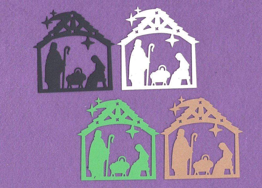 NATIVITY # 6 圣诞模切剪贴簿卡-