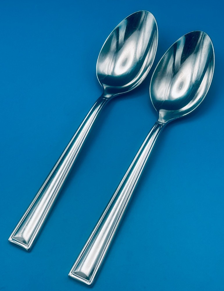 2 Gorham MARABELLA Oval Soup Place Spoons 7 1/8" Stainless Flatware Silverware