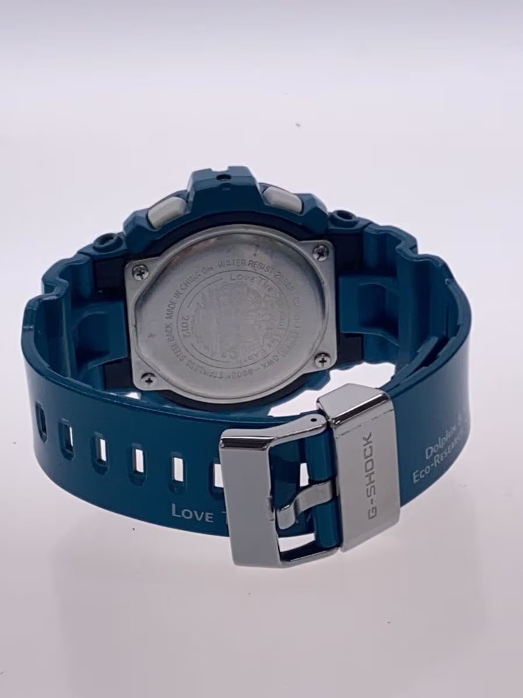CASIO Solar Wristwatch G SHOCK Digital Rubber BLU BLU