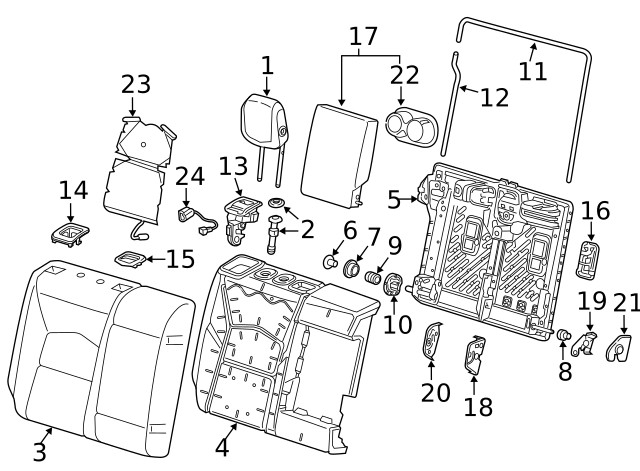 Genuine GM Headrest 85527615