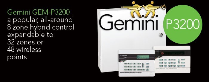 NAPCO Gemini GEM-P3200 Alarm Control - Board Only. REMOVED FROM WORKING SYSTEM