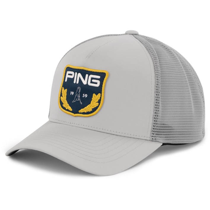 New Ping Golf Mr. Ping Captains Grey Adjustable Snapback Hat