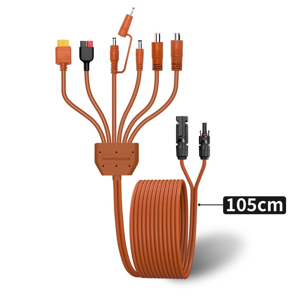 Solar Panel Adapter Cable Universal 7-in-1 Solar Connector for Powerstation