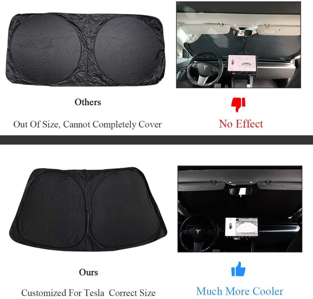 Custom For Mercedes Benz E-Class GLC Front Windshield Sun Shade Cover Foldable