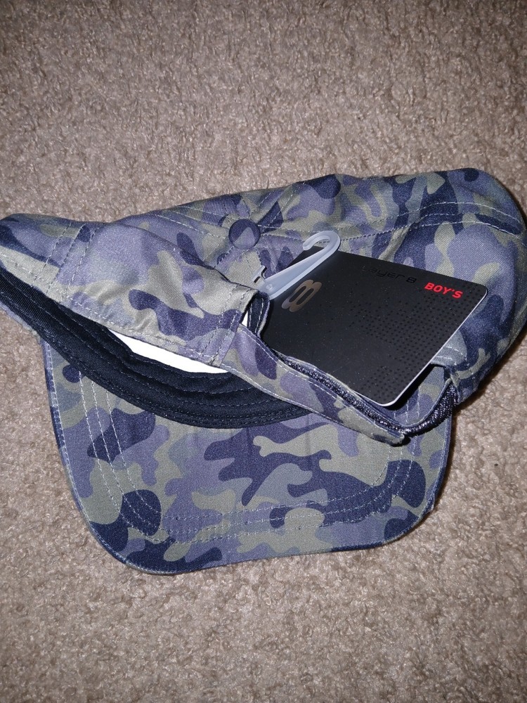 LAYER 8- BOY'S CAMO HAT-NEW-TAGS-ADJUSTABLE-UPF SUN 40+