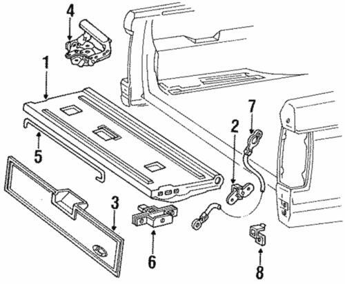 Genuine Ford 1985-1992 Ranger Tailgate Check Cable Strap Left E9TZ-9943053-B