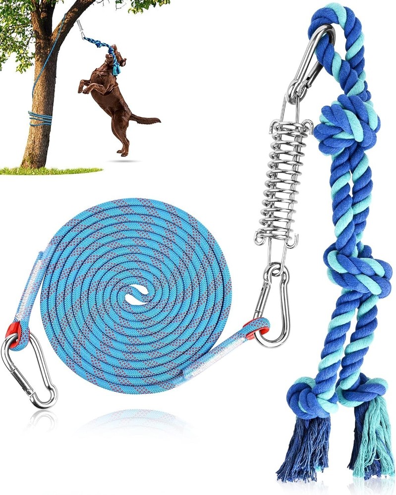 Bungee Dog Toy, Tree Tug Toy for Pitbull Interactive & Exercise, Spring Pole NEW