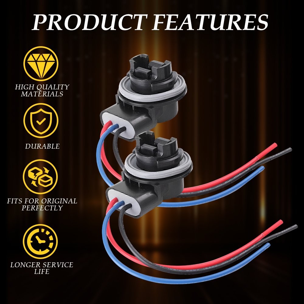 4X Universal Female Wire S Socket Pigtail 3157 Turn Harness Front Signal Park