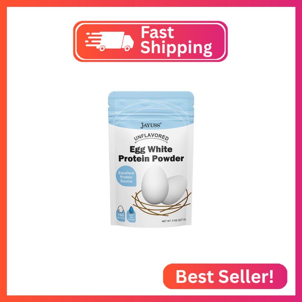 JAYUSS Egg White Protein Powder Unflavored Dried Egg White Powder Pasteurized No