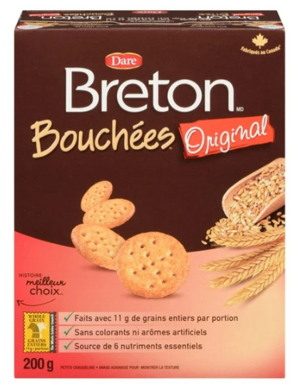Dare Breton Original Bites Crackers, 200g (4 Pack)