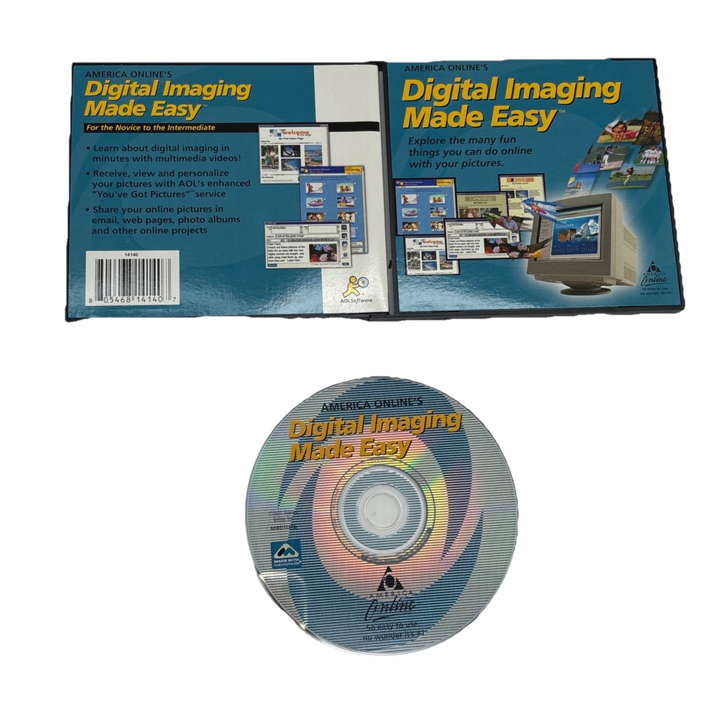 AOL Digital Imaging Made Easy - PC Software Program CD-Rom