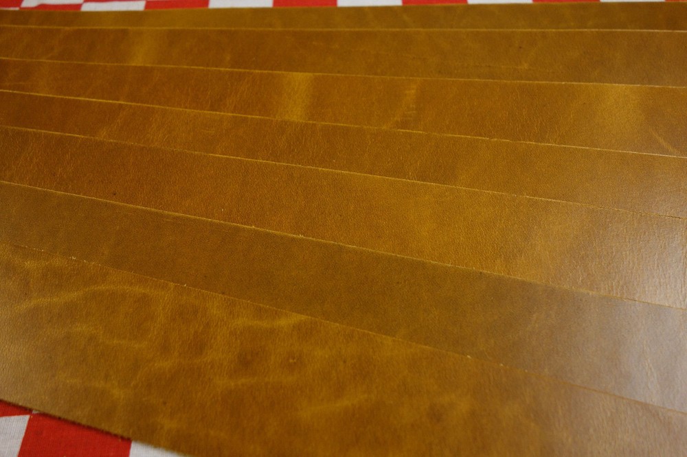 HORWEEN BUTTERSCOTCH CAVALIER 5.5 oz. LEATHER STRAPS, SELECT YOUR SIZE.