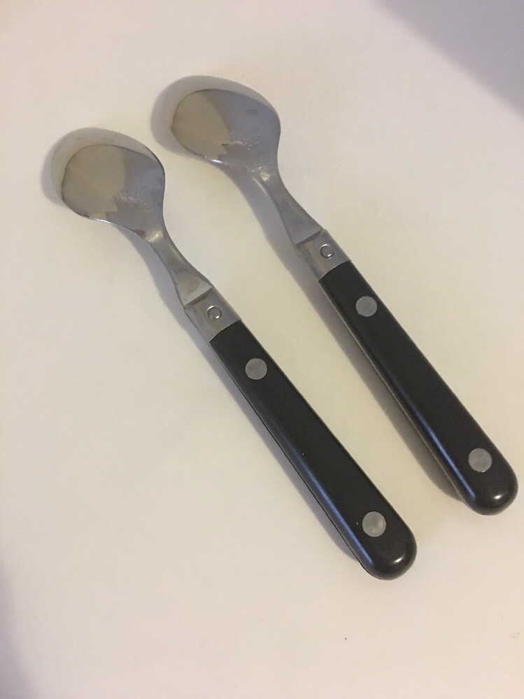 Studio Nova Stainless Du Jour? Black Rivets 2 TEASPOONS 6 1/8"
