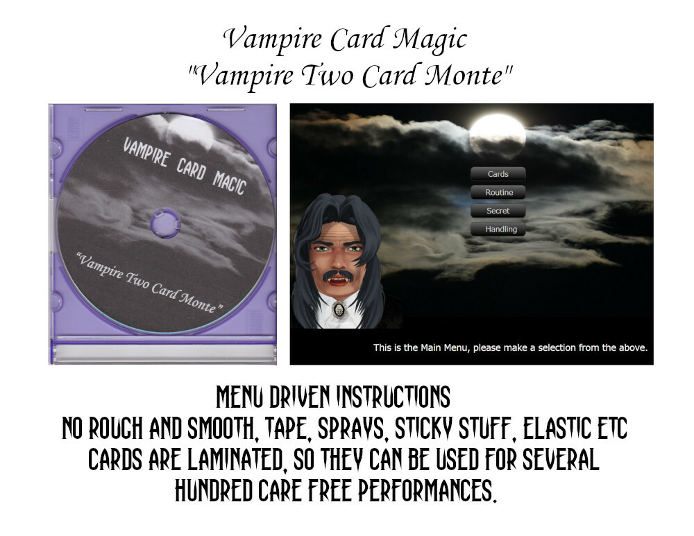 VAMPIRE TWO CARD MONTE WITH STEP BY STEP INSTRUCTIONS ON DISK