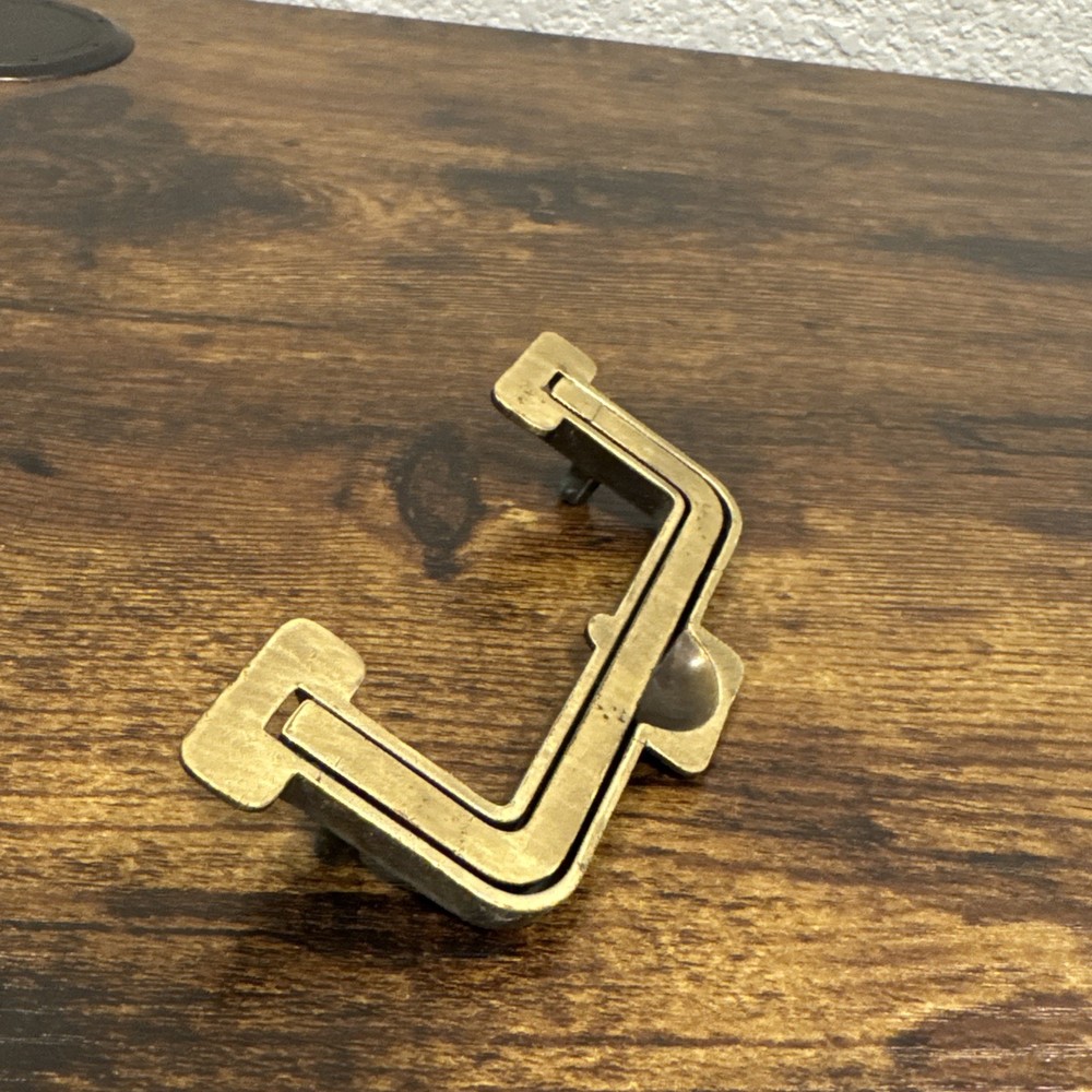 Henredon Artefacts Brass Drawer Pull Vintage Campaign Handle