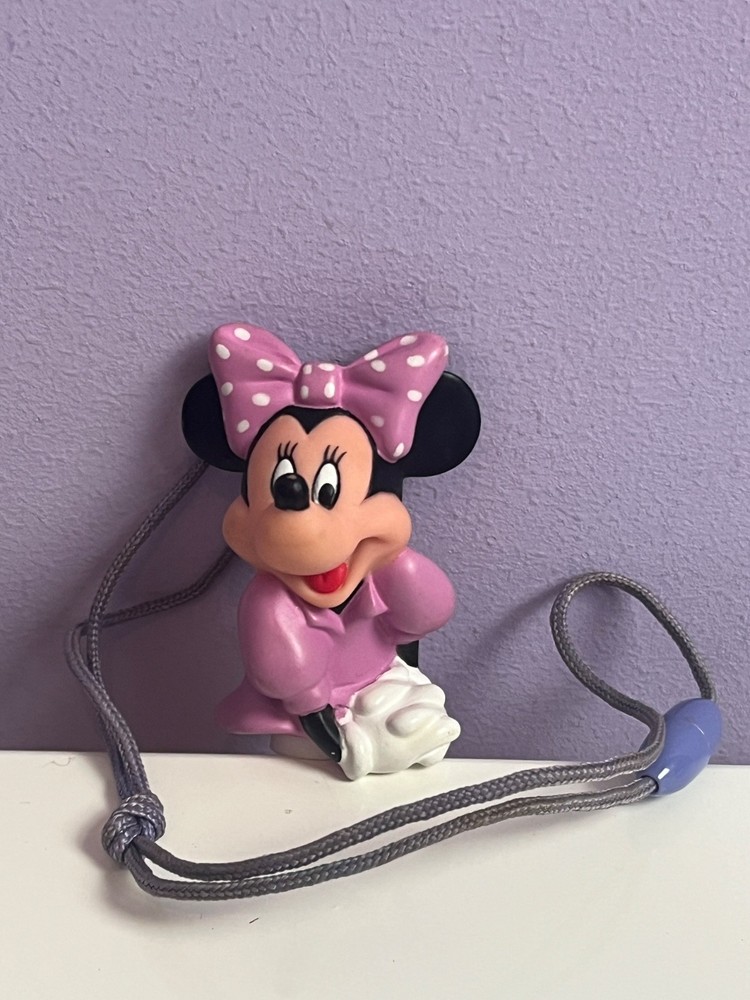 Vintage Minnie Mouse Bubble Bottle Lid on String Collectable Disney