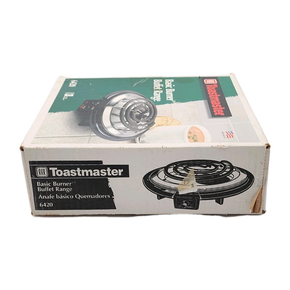 Vintage Toastmaster Basic Burner Buffet Range #6420 Single Electric Stove In Box
