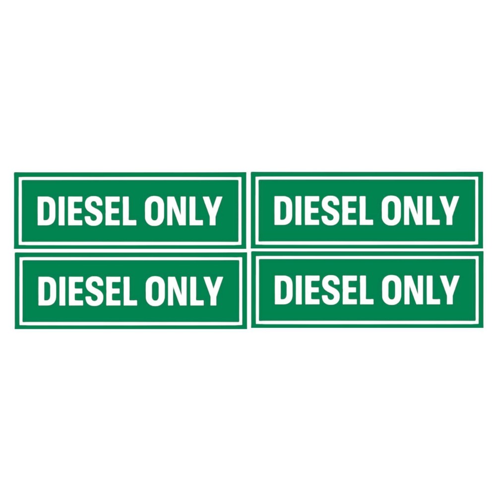 4 Pack Diesel Only sticker 2'' X 6"
