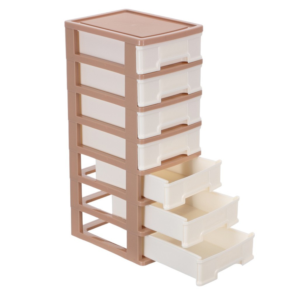 Drawer-type Plastic Storage Rack Desktop Organizer Cabinet Drawers