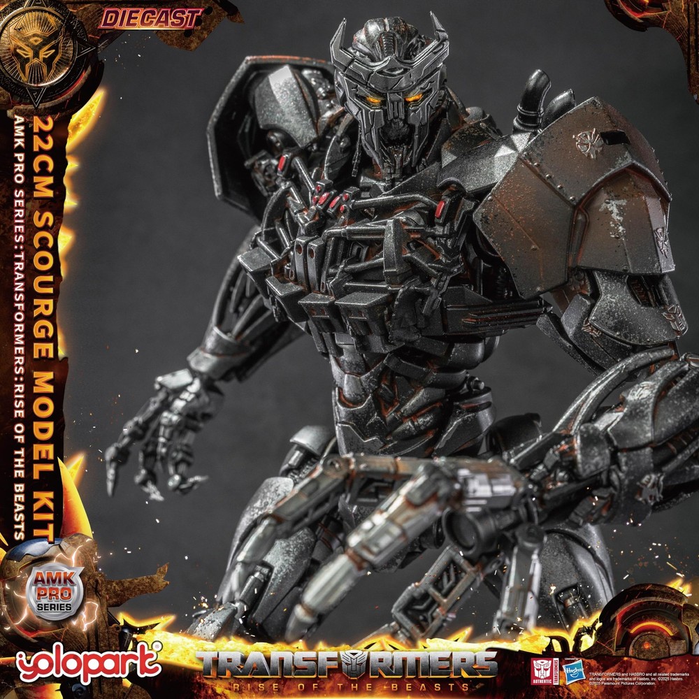 YOLOPARK Transformers AMK PRO Scourge Action Figure, 22 centimeters, Black