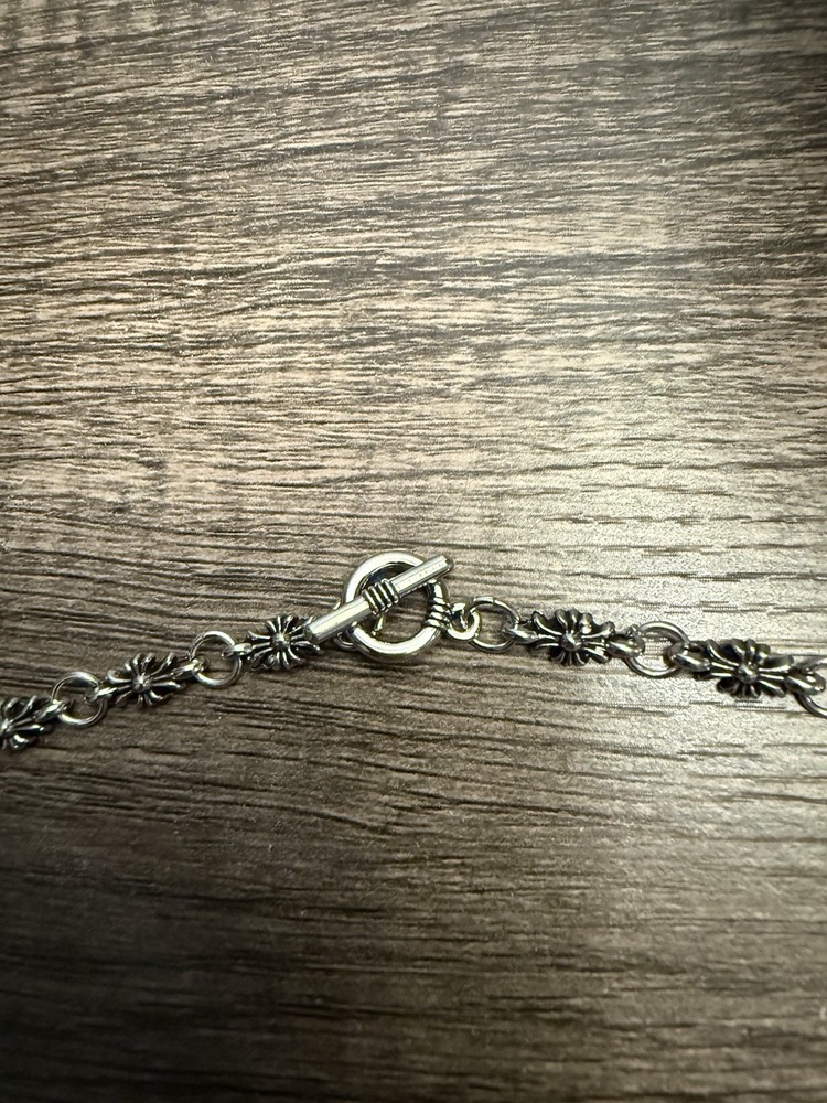 Silver Chrome Cross Necklace