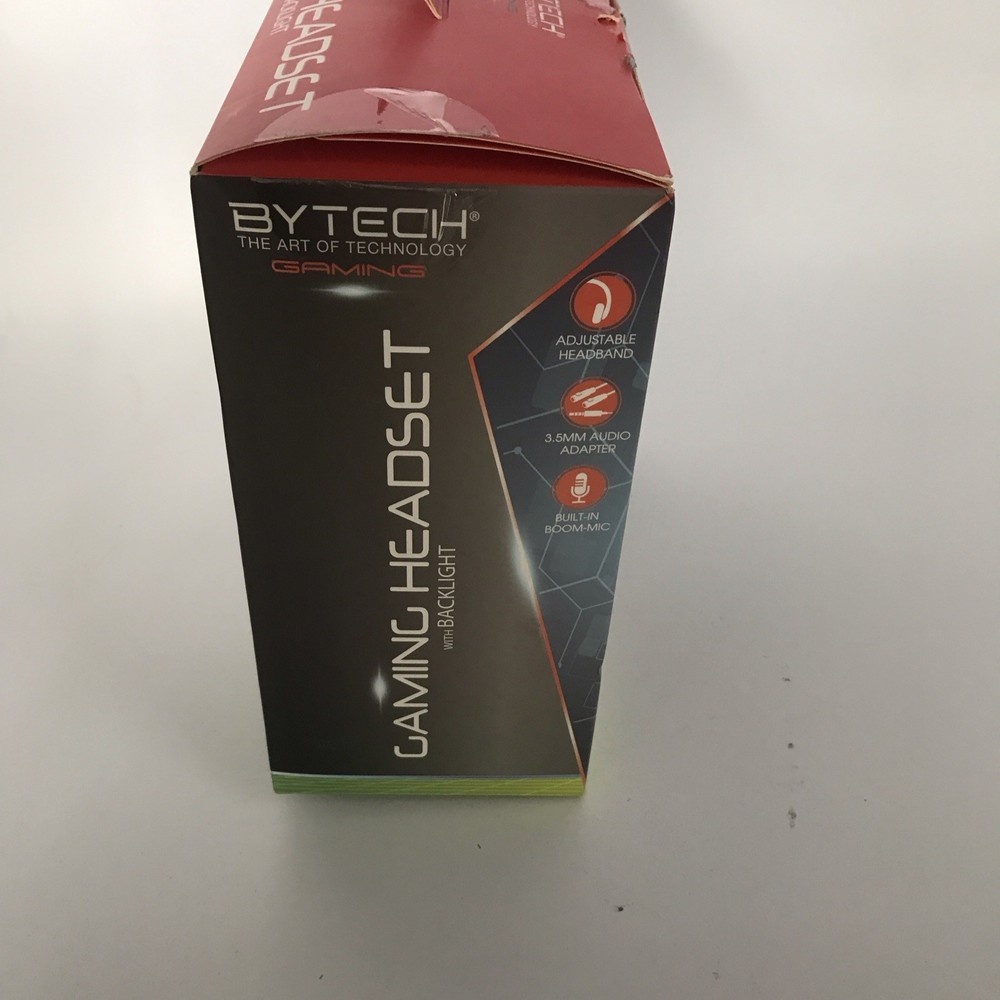 Bytech Gaming Headset Black Blue Backlight Adjustable Headband 3.5mm USB Mic