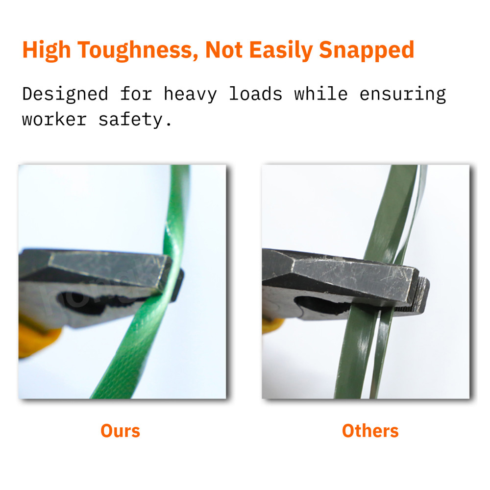 Polypropylene (PP) & Polyester (PET) Strapping Roll Multiple Size 8" Coil Core