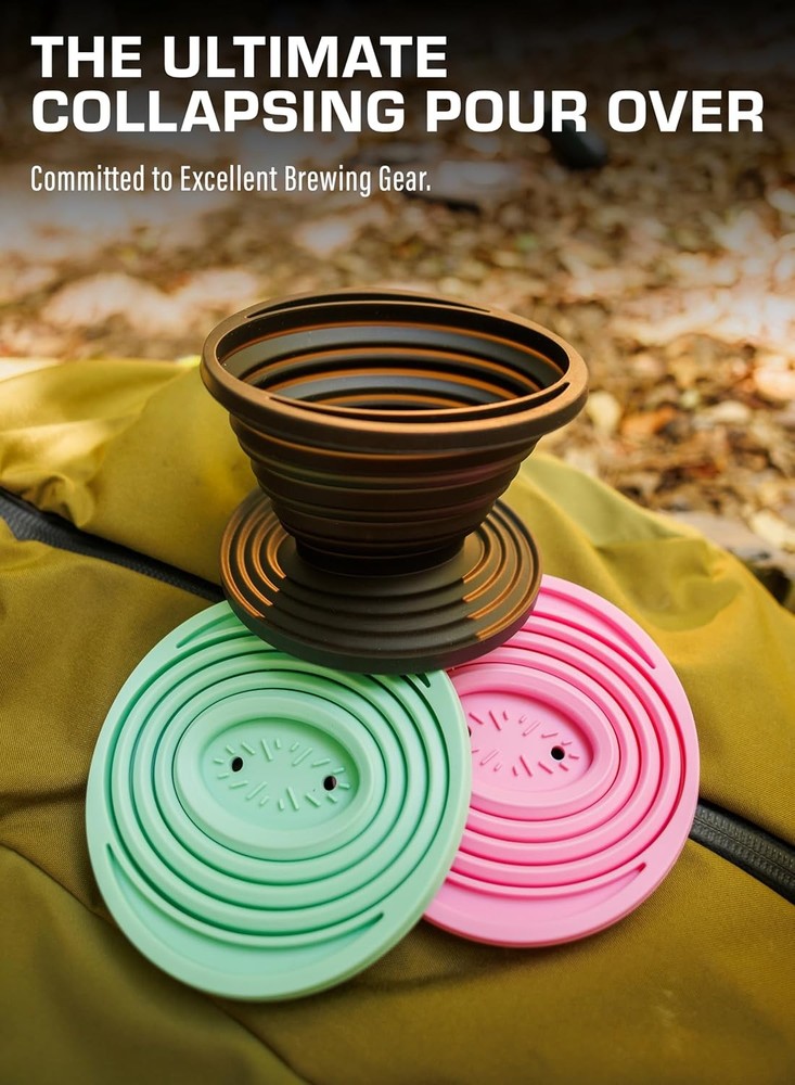 Sierra Collapsible Coffee Pour over Dripper — Camping Coffee Filter — Includes