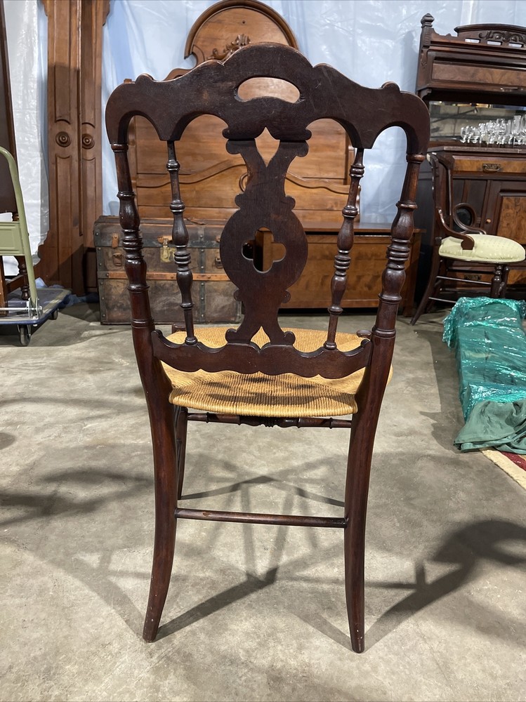 19th Century Saber Leg Rush Seat