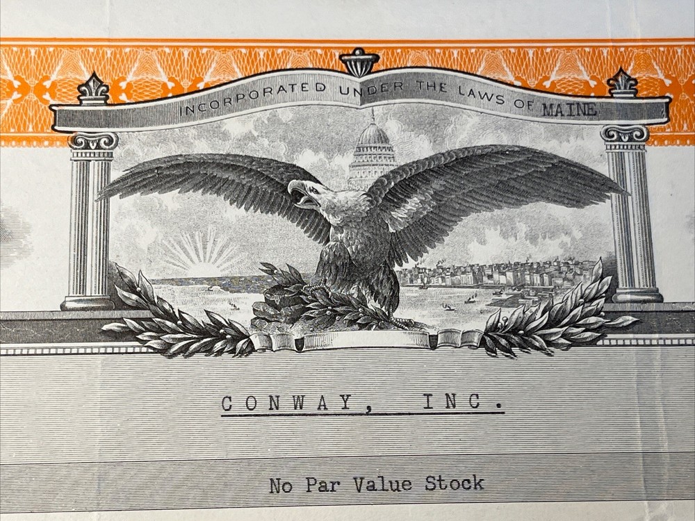 1947 Conway Incorporated 1 Share Stock Certificate