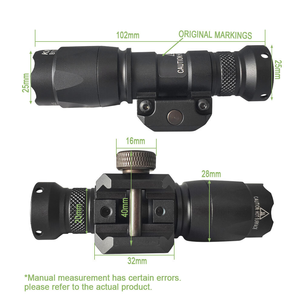 MINI M300C Scout Light Dual Function Switch Tactical M300 Flashlight Hunting