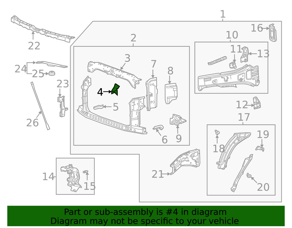Genuine GM Support Bracket 84482354