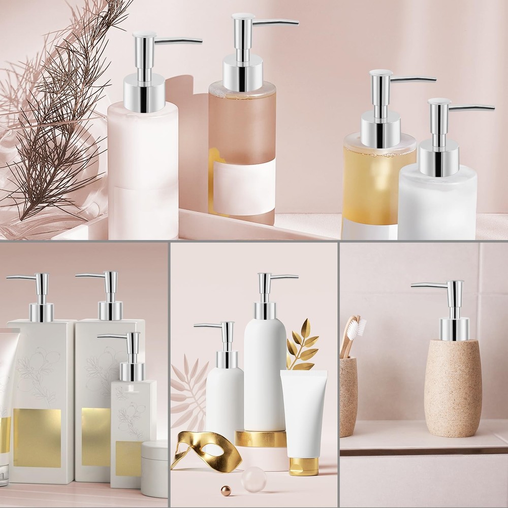 2pack Silver Soap Dispenser Pump Replacement - for Lotion &