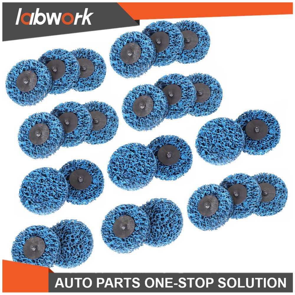 Labwork Quick Change Easy Strip & Clean Discs For Paint Rust Blue 25 Pack 3 Inch