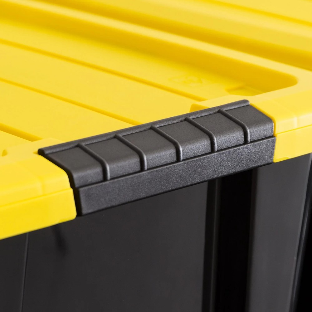 20 Qt Plastic Storage Bins with Lids, Stackable Storage Container, Totes, 6 Pack