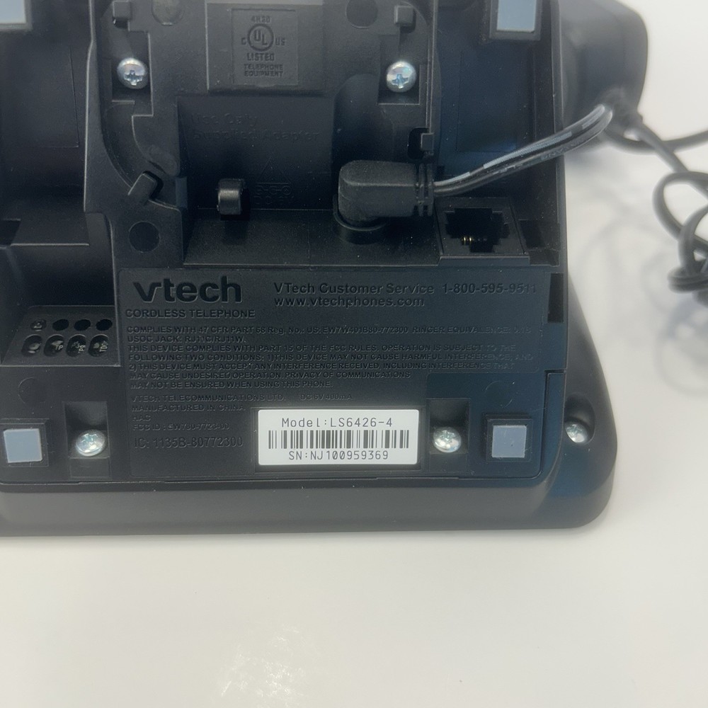 V tech Cordless 2 Phone System LS6426 Base Answering Machine