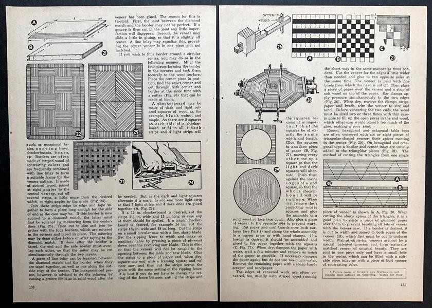 “Simple Veneering” by Herman Hjorth 1949 HowTo INFO Techniques Methods