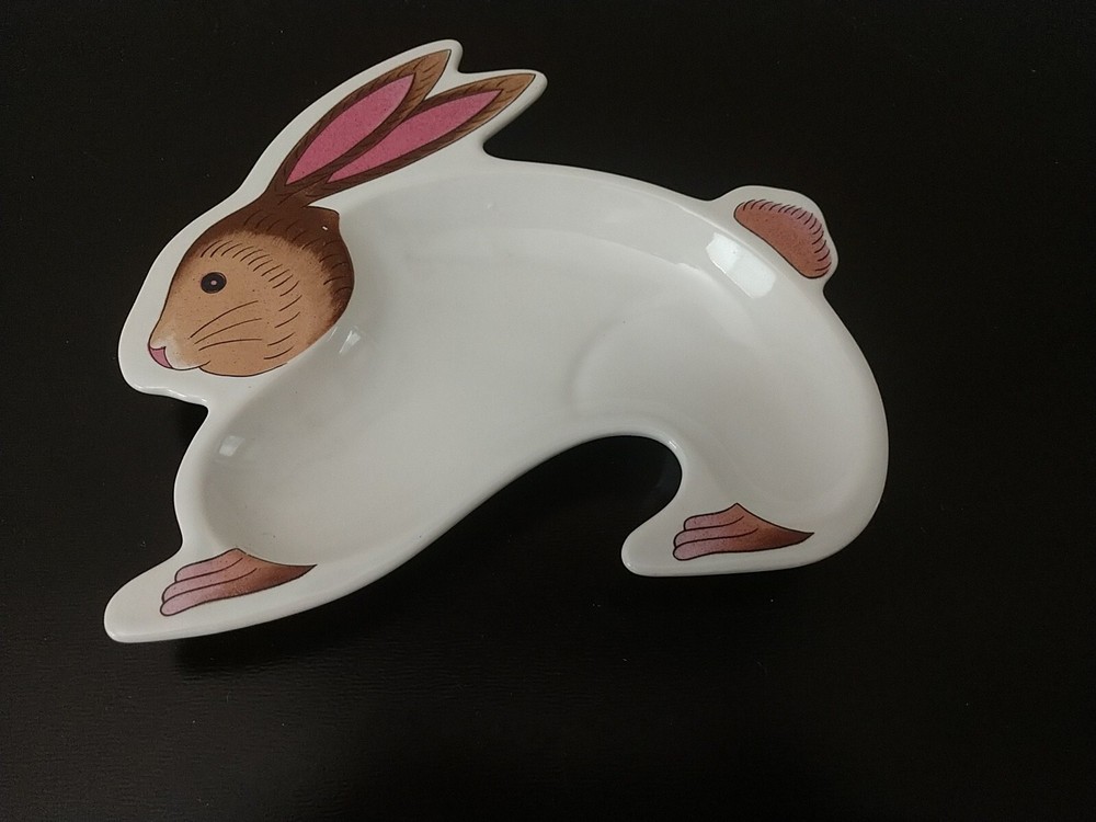 Vintage Country Rabbit Shaped Dish Cottage Core