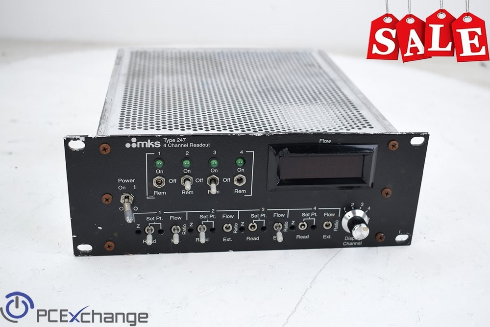 MKS Model 247D 4-Channel Readout Power Supply Mass Flow Controller
