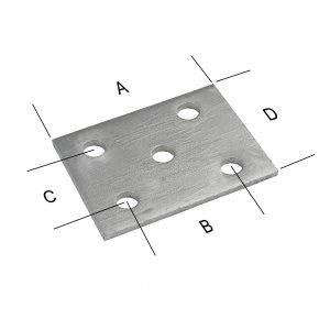 C.E. Smith Axle Tie Plate-Flat Galvanized - 20015G
