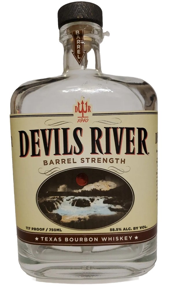Empty Clear Bottle From Devils River 750ml Heavy Duty 9" Tall