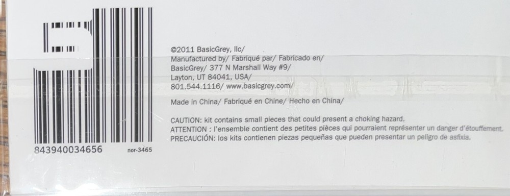 Basic Grey Designer Chipboard Christmas Glitter Real Thick Sticky Chip Sticker 4