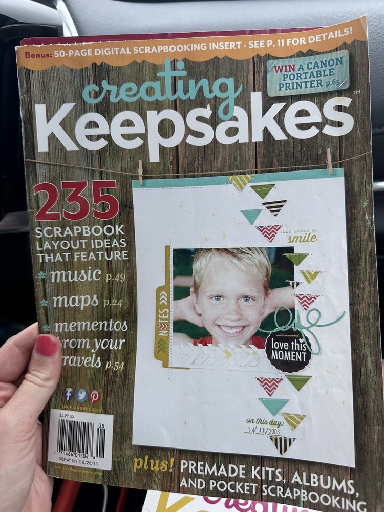 Creating Keepsakes Scrapbooking Magazine July August 2013