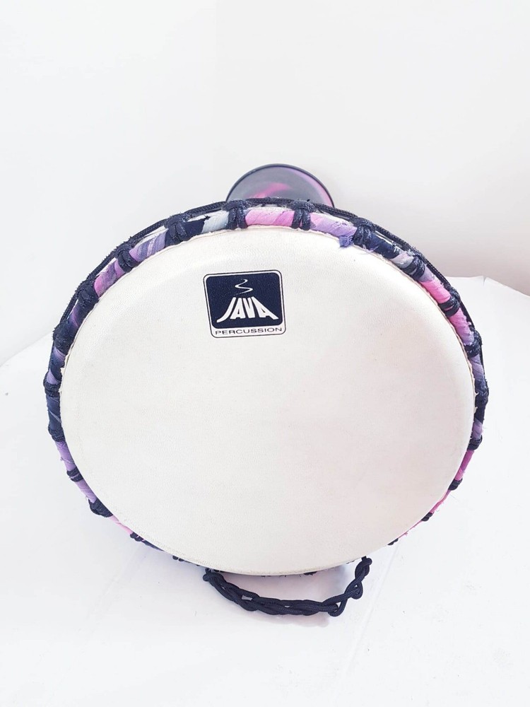 Large Hand made African Java Percussion Natural Head Djembe Drum