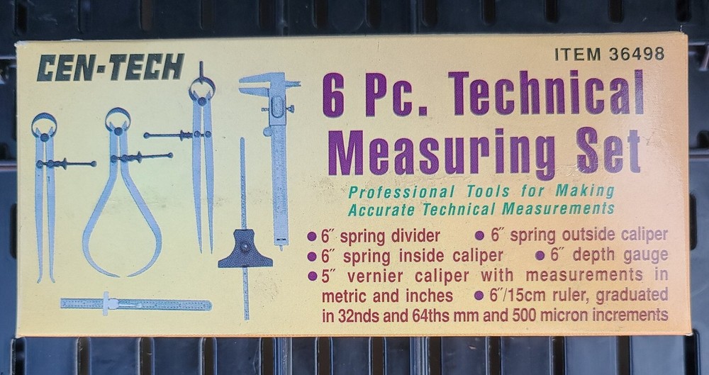 CEN-TECH 6PC. TECHNICAL MEASURING SET #36948 (NIB)
