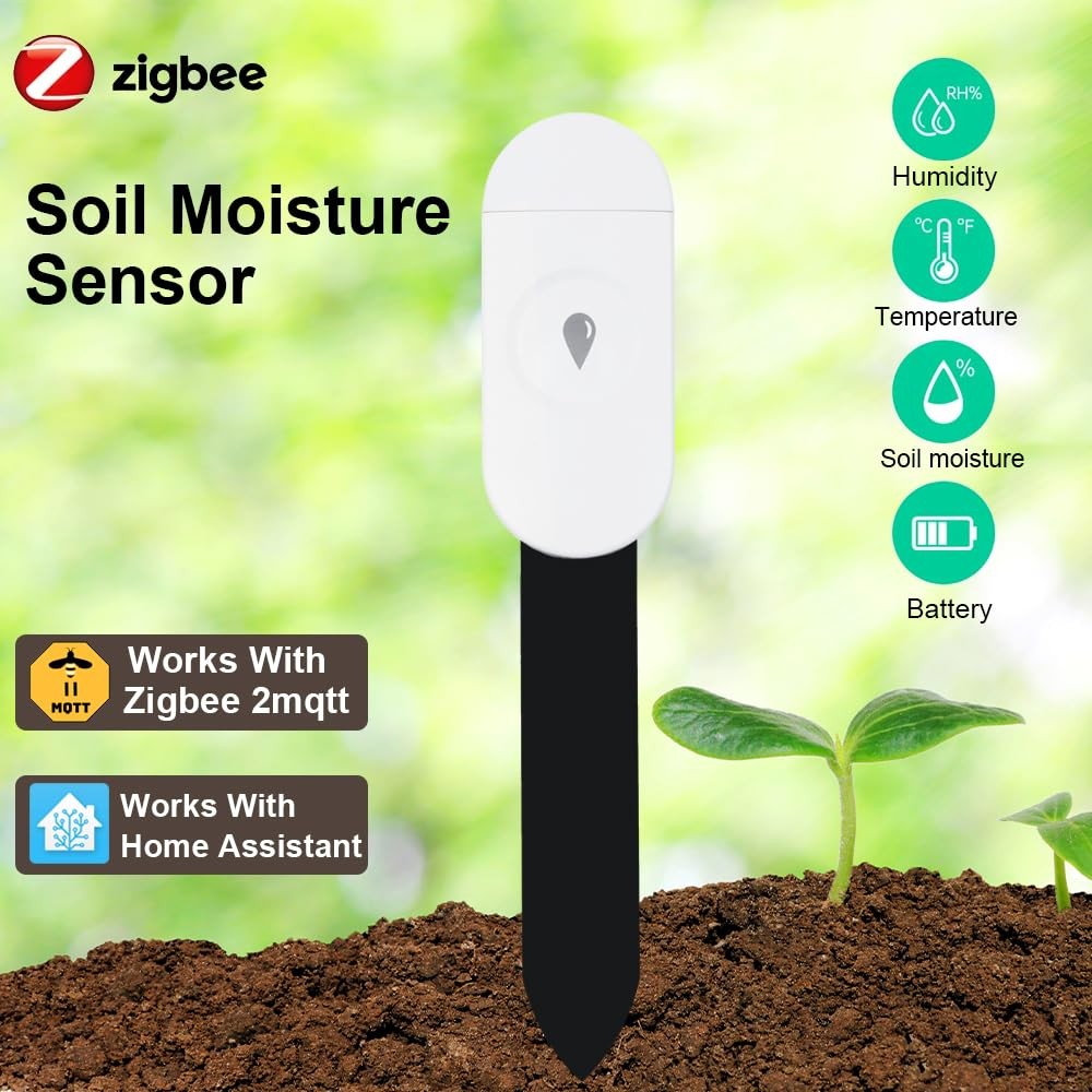 Intelligent Soil Moisture Sensor, 3 Pack, Zigbee Hub Required, Capacitive garden