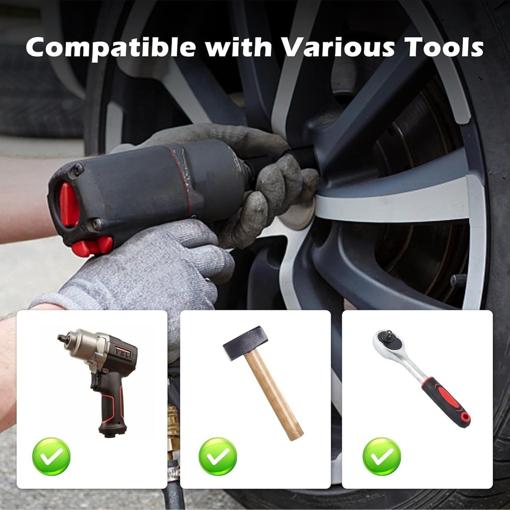 Master Locking Wheel Nut Remover Lug Nut Removal Tool Set Impact Socket