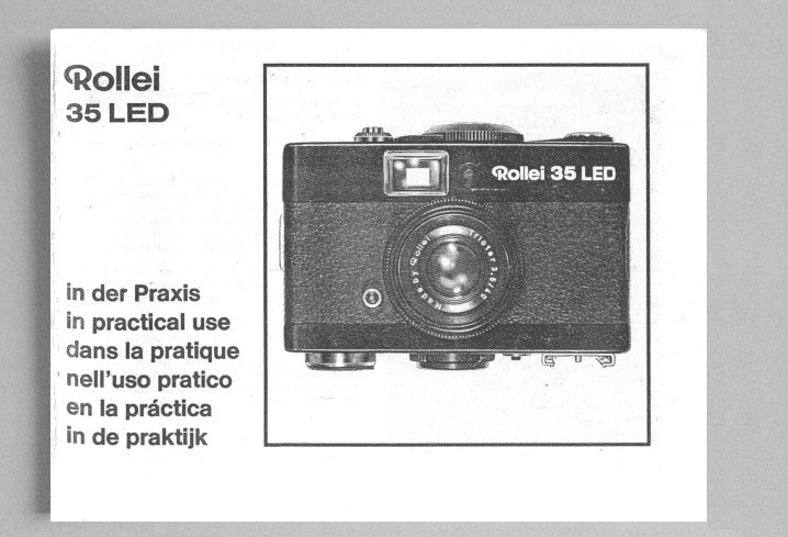 Rollei 35 LED in practical use Instruction Manual Reprint multi-language