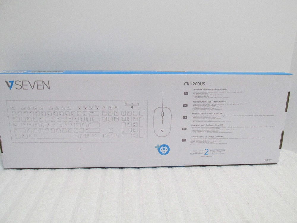 V Seven CKU200US Wired USB Keyboard and Mouse Set